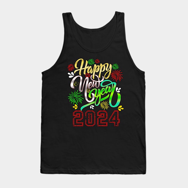 New Years Eve Party 2024 Christmas 2023 Happy New Year Xmas Tank Top by Gendon Design